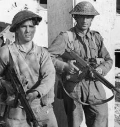 Cpl R.F. Johnson &amp; Sgt E. Newbury at Carocetto, Italy 28th May 1944.JPG