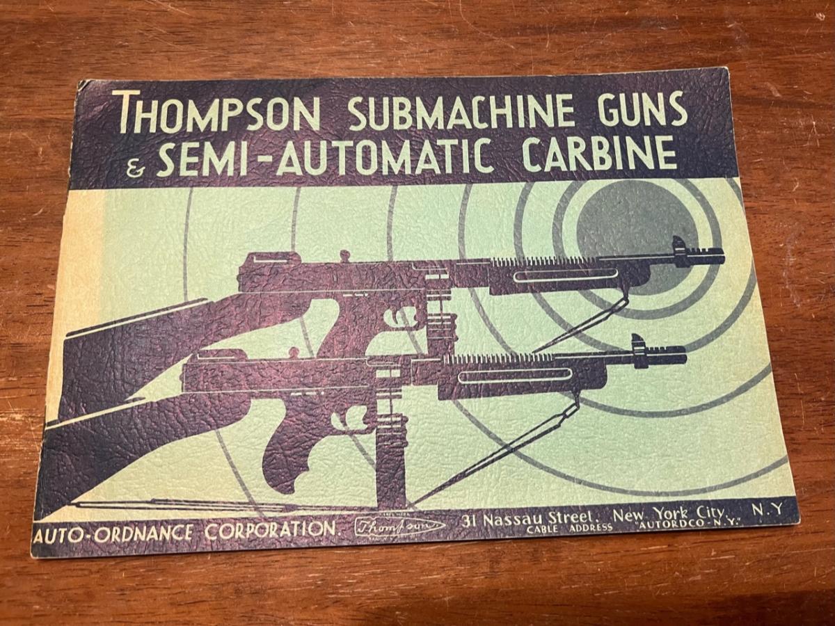 1936 Catalog Thompson Submachine Gun Message Board MachineGunBoards